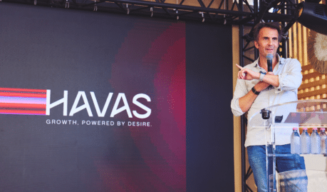 Yannick Bolloré, Chairman & CEO Havas, speaking at Havas' press briefing in Cannes. ©Stephane Sby Balmy
