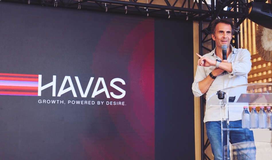 Yannick Bolloré, Chairman & CEO Havas, speaking at Havas' press briefing in Cannes. ©Stephane Sby Balmy